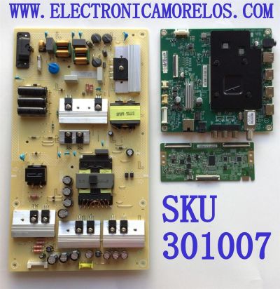 KIT DE TARJETAS PARA TV INSIGNIA / MAIN XLCB02K064 / 715GA715-M01-B00-005K / FUENTE PLTVJI351XXB4 / 715G9187-P01-009-003S / T-CON 44-9771601O / 47_6021332 / HV650QUBF70 / PANEL TPT650WR-QUBF70.K REV:SNWP0V / DISPLAY HV650QUB-F70 / MODELO NS-65DF710NA21
